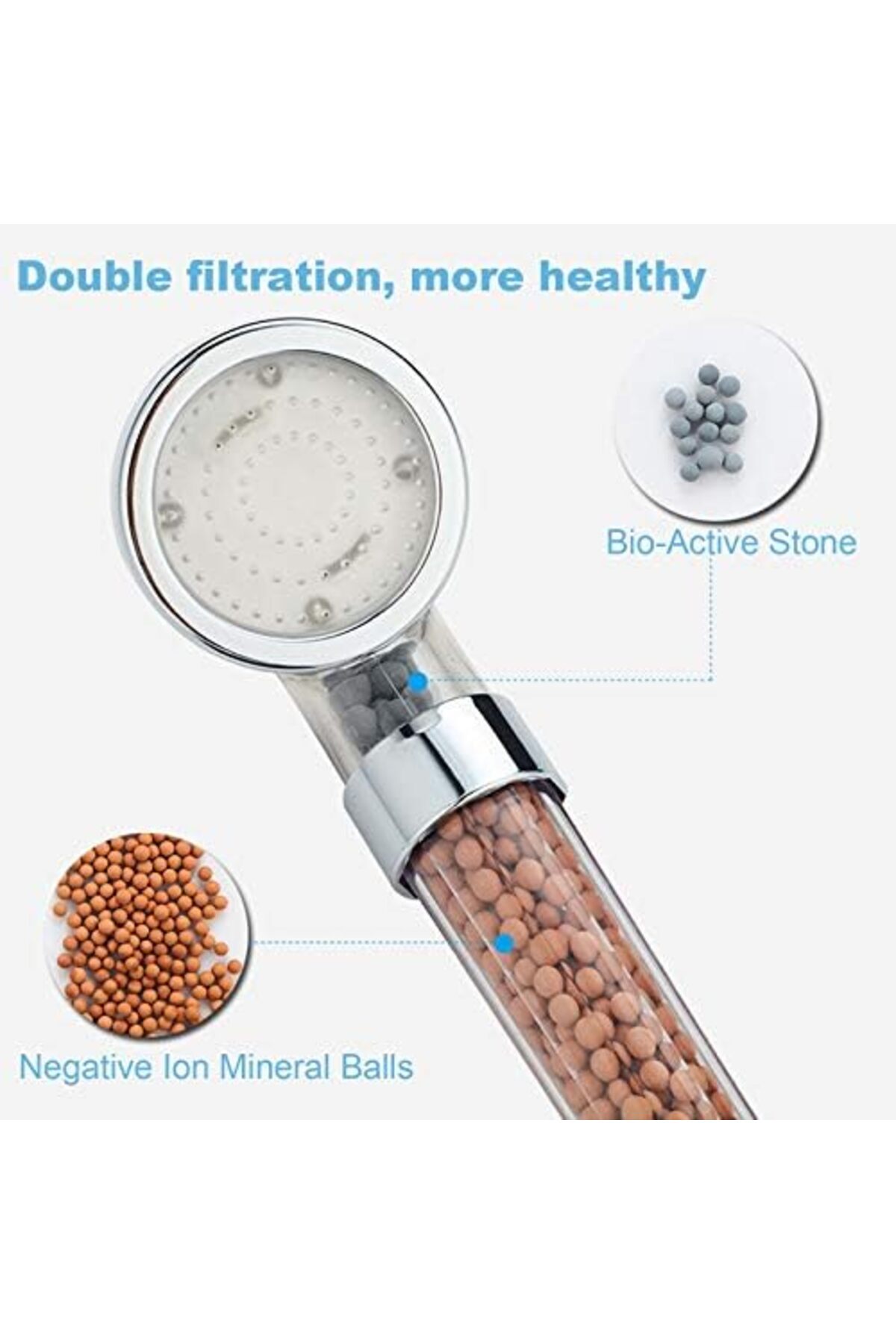 Yıldızan trendzoom Duş başlığı, su tasarruflu, yüksek basınçlı güçlendirme, 7 renk değişimli LED duş başlığı,