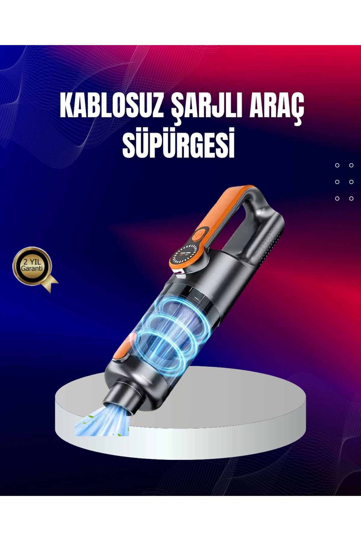 shopwave Taşınabilir Şarjlı El Süpürgesi Çok Yönlü Temizlik 5 Başlıklı Numaratör Hediyeli