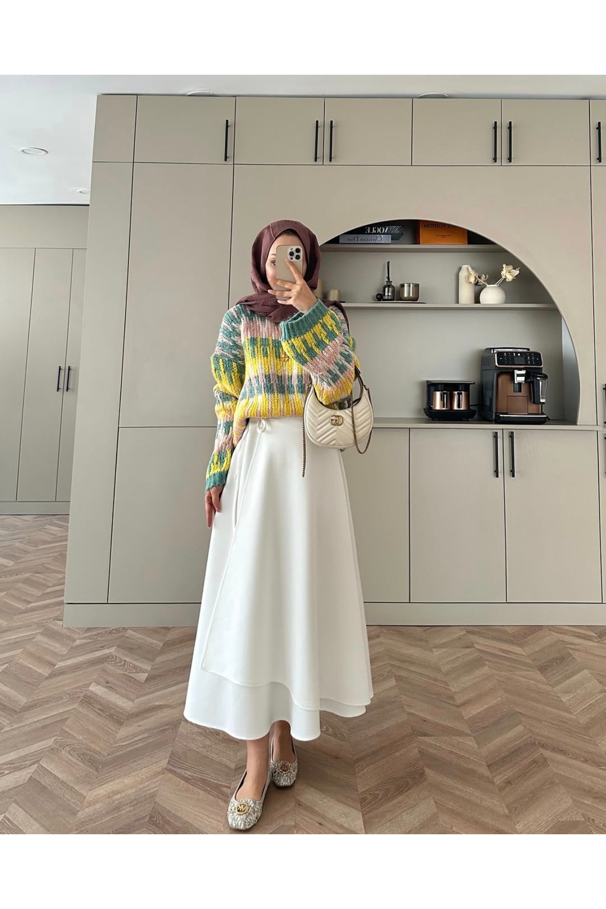 Leyal moda  Anvelop Bağlamalı Scuba Etek - Görsel 2