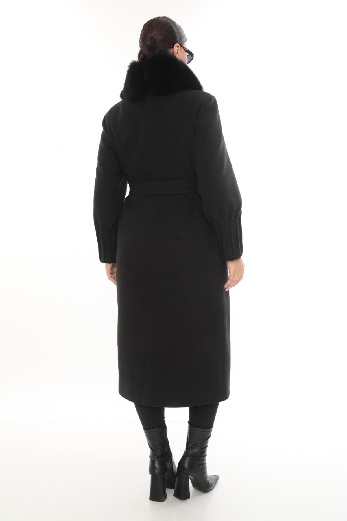 Cristina  Kaşe Uzun Palto - Görsel 6