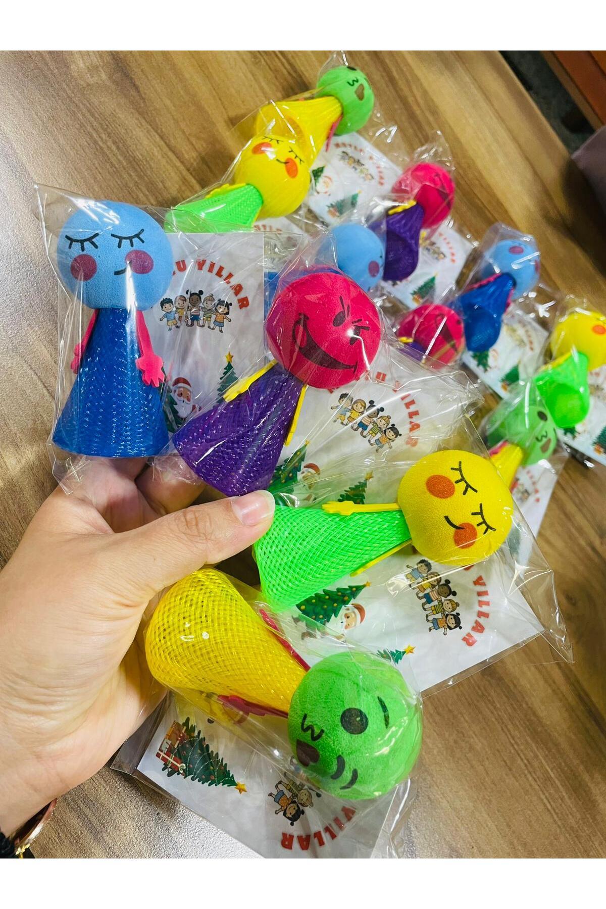 GÜLAKSESUAR 4 adet zıplayan kafa mutlu yıllar kartlı