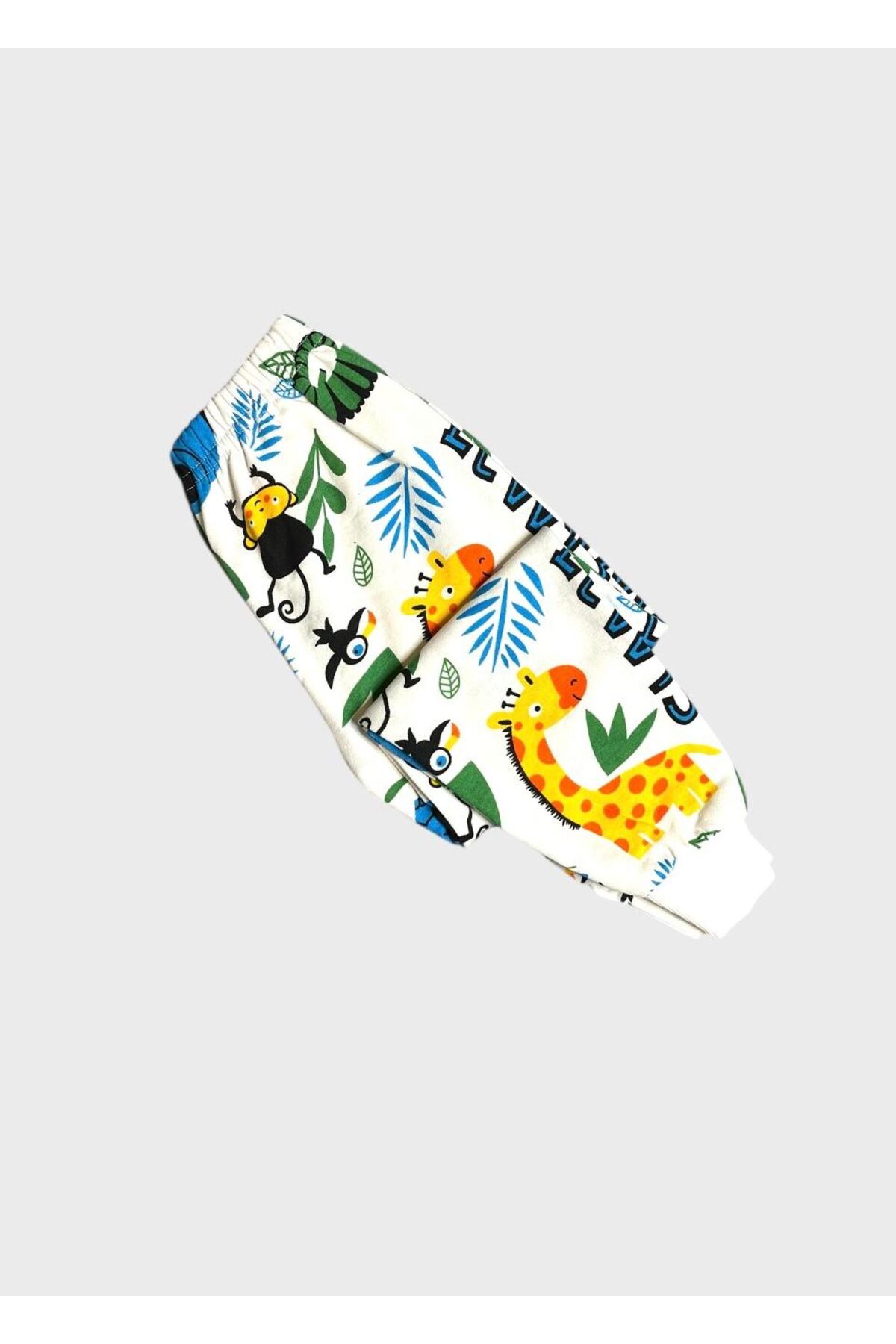 ALİŞ KİDS Erkek Çocuk Pamuklu Şardonlu Beyaz Safari Desenli Uzun Kollu Kışlık Pijama Takımı fotoğrafı 4 (önizleme)