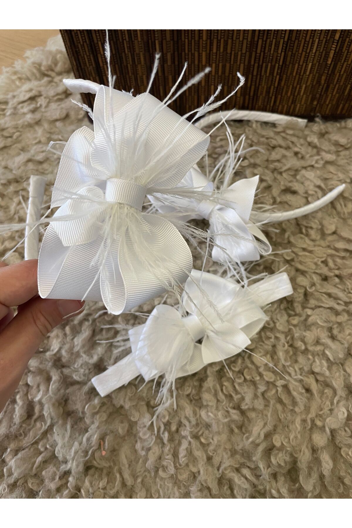 Rengarenk Minikler Anne, Abla ve Bebek Tacı, Özel Tasarım, Abla ve Kardeş Tacı, Lohusa Taç Takımı fotoğrafı 2 (önizleme)