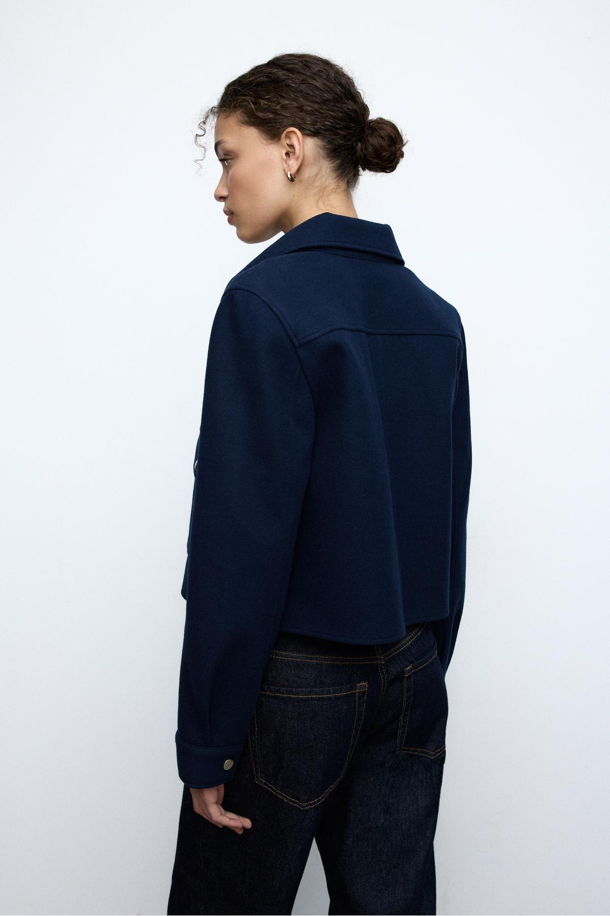 Stradivarius  Kısa yumuşak ceket - Görsel 5