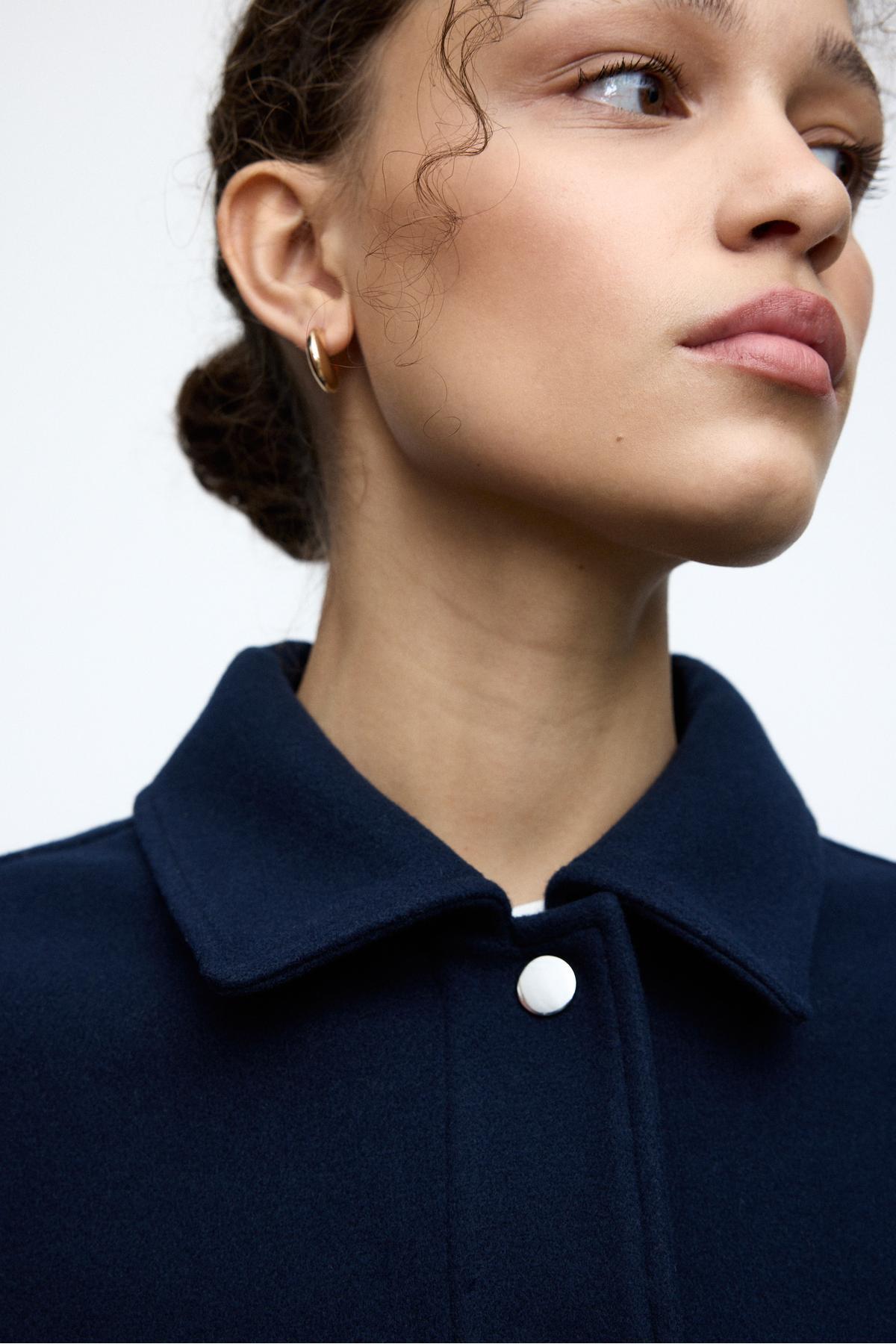 Stradivarius  Kısa yumuşak ceket - Görsel 4