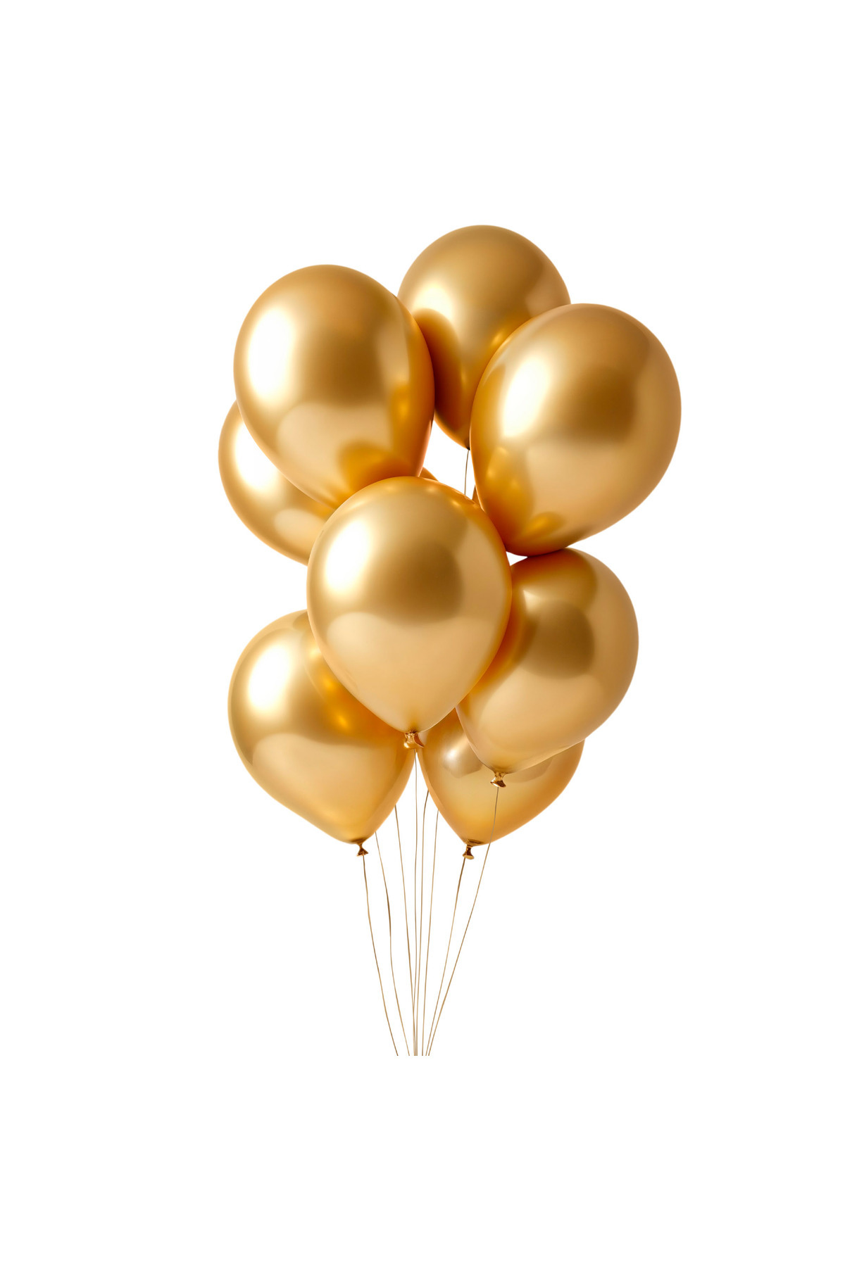 YCK BALON 100 Adet Metalik Gold Parlak Balon Doğum Günü Konsepti-Parti Malzemeleri-Bride To Be Malzemeleri 10"