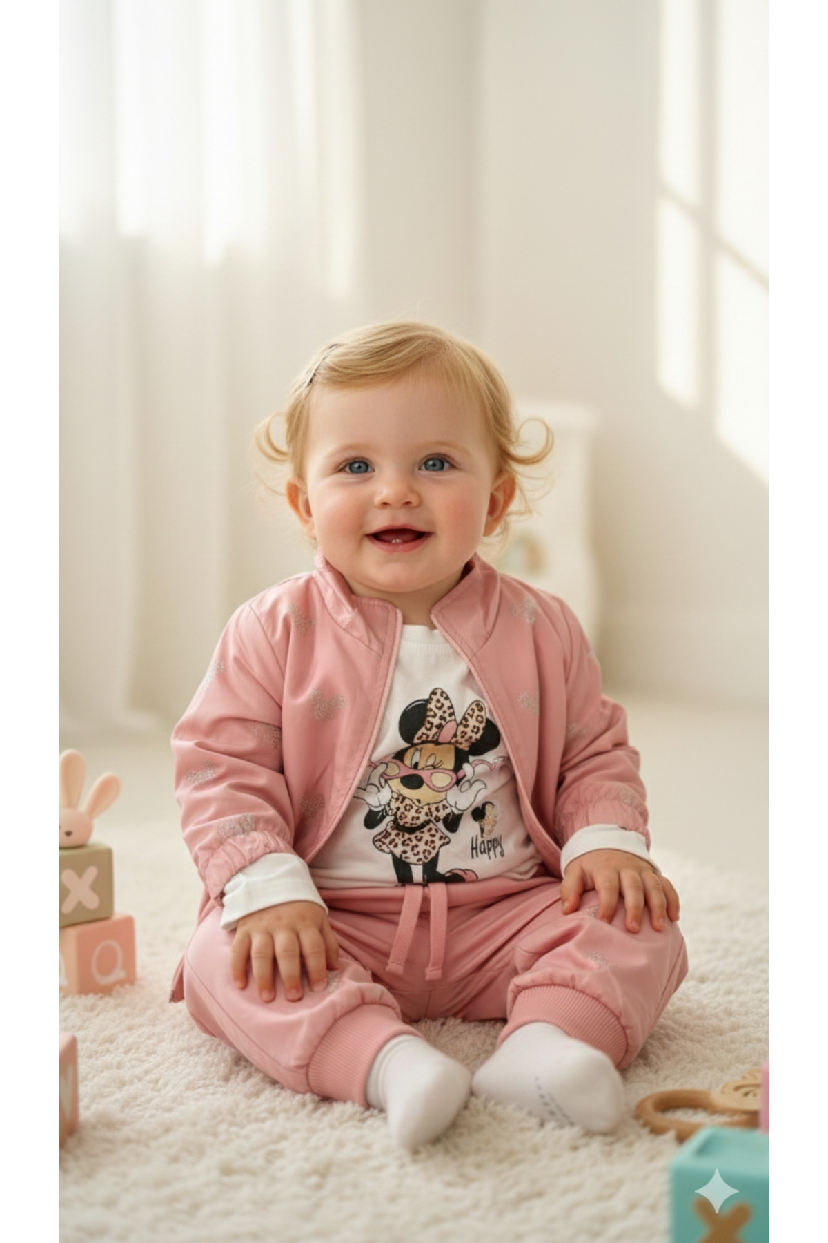 RAVENNE Kız Bebek 3'lü Takım; Yağmurluk, T-shirt, Pantolon fotoğrafı 3 (önizleme)