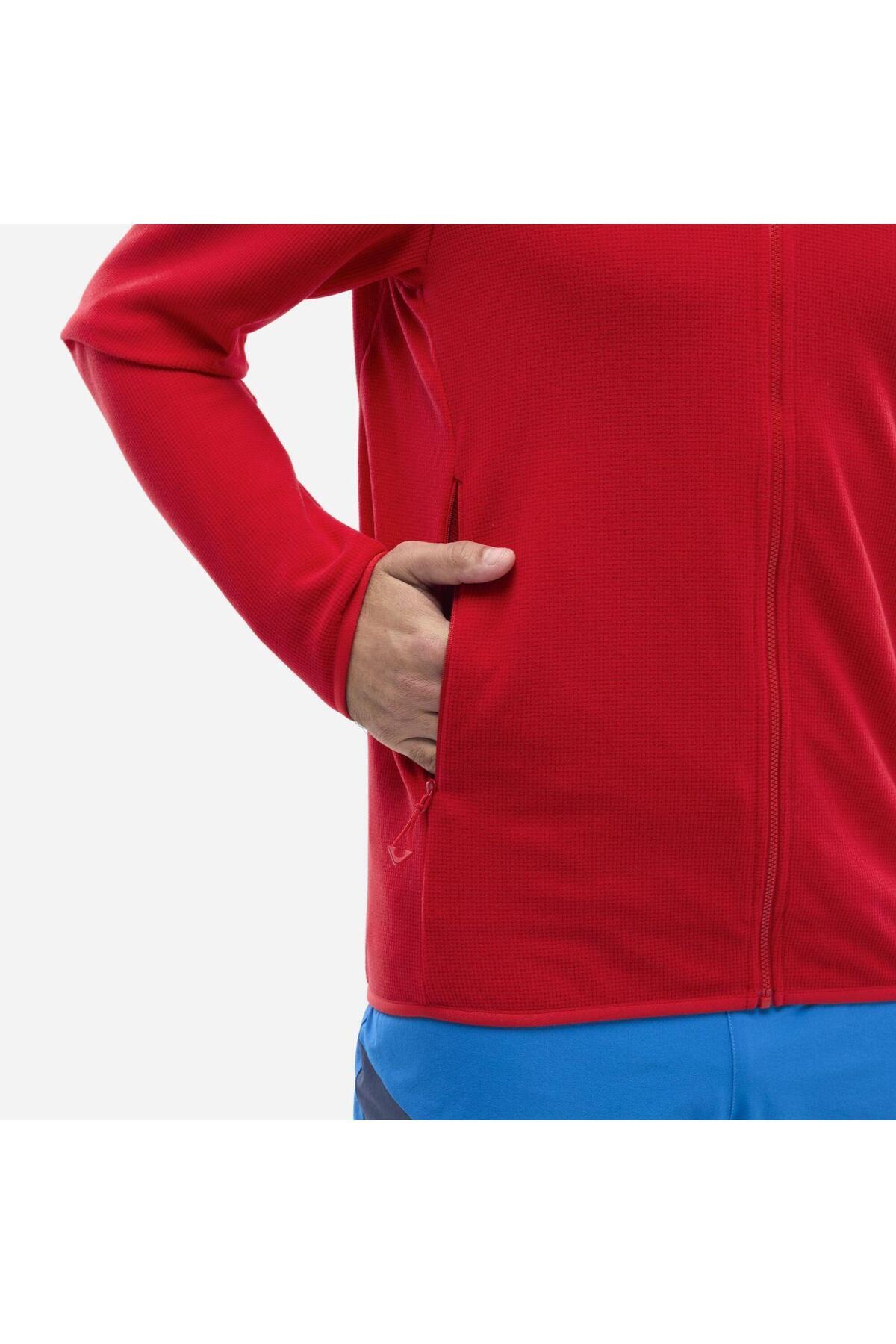 UBIC LGRID JKT Erkek Polartec® Ceket Tam Fermuar MIV10448 N0335 Kırmızı-S — رنگارنگ MIV10448 N03350335XL — تصویر 5 از 5