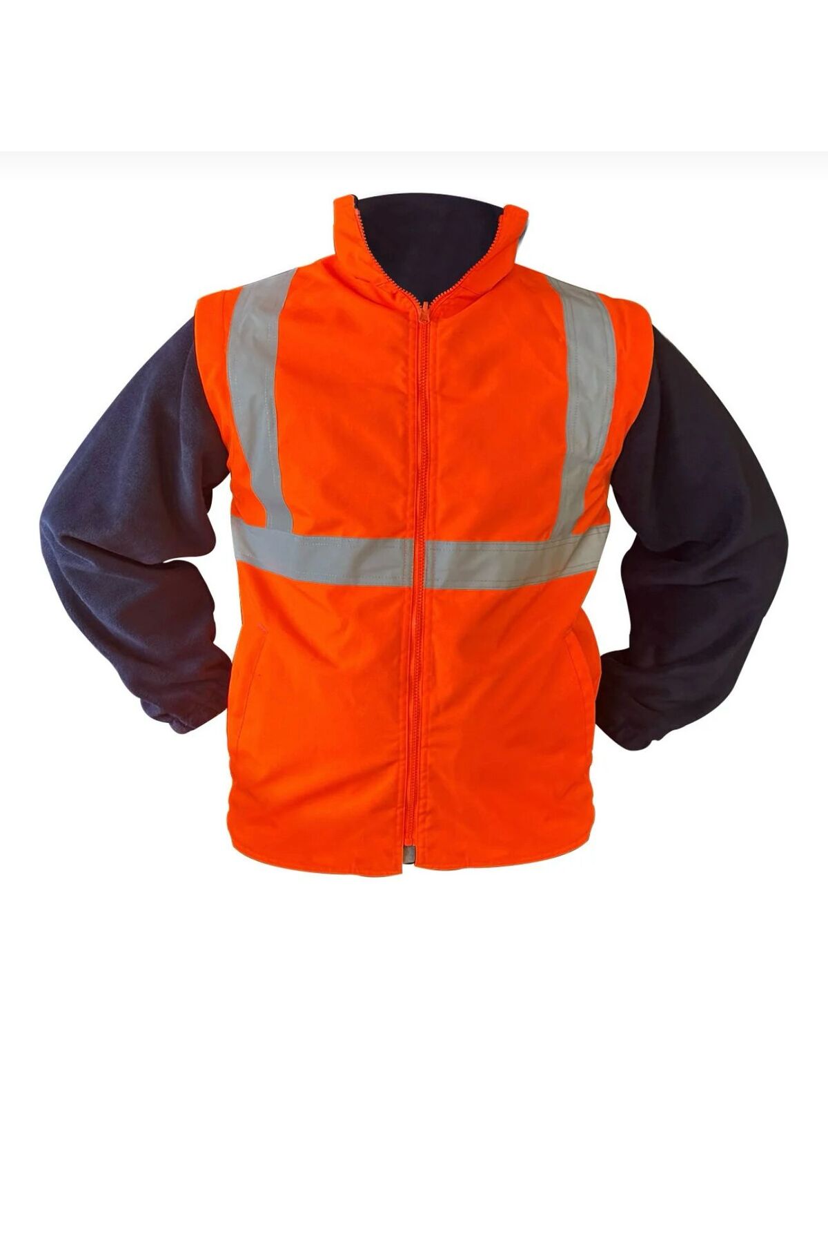 MaySafe Oxford Reflektörlü 5+1 Parka Mont Yüksek Görünürlüklü Mont İş Kabanı görsel 5