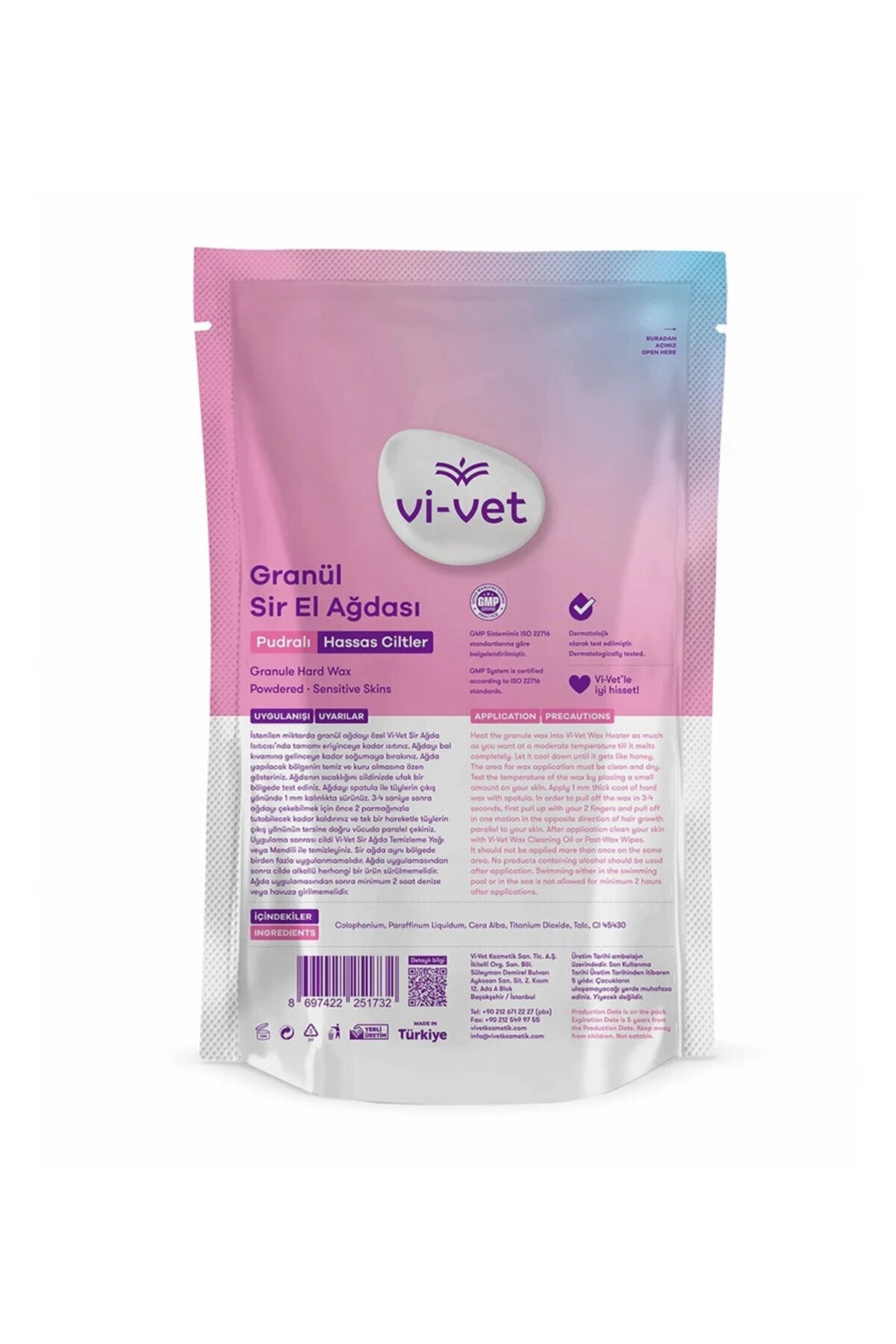 Vivet Granül Sir El Ağdası Pudralı Hassas Ciltler 250 gr 3 paket — ÇDŞ032 — تصویر 3 از 3