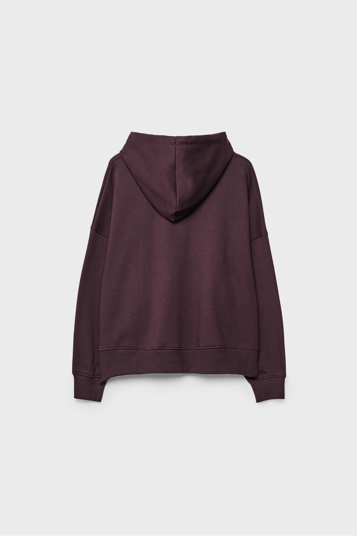 Stradivarius  İşlemeli kapüşonlu sweatshirt - Görsel 6