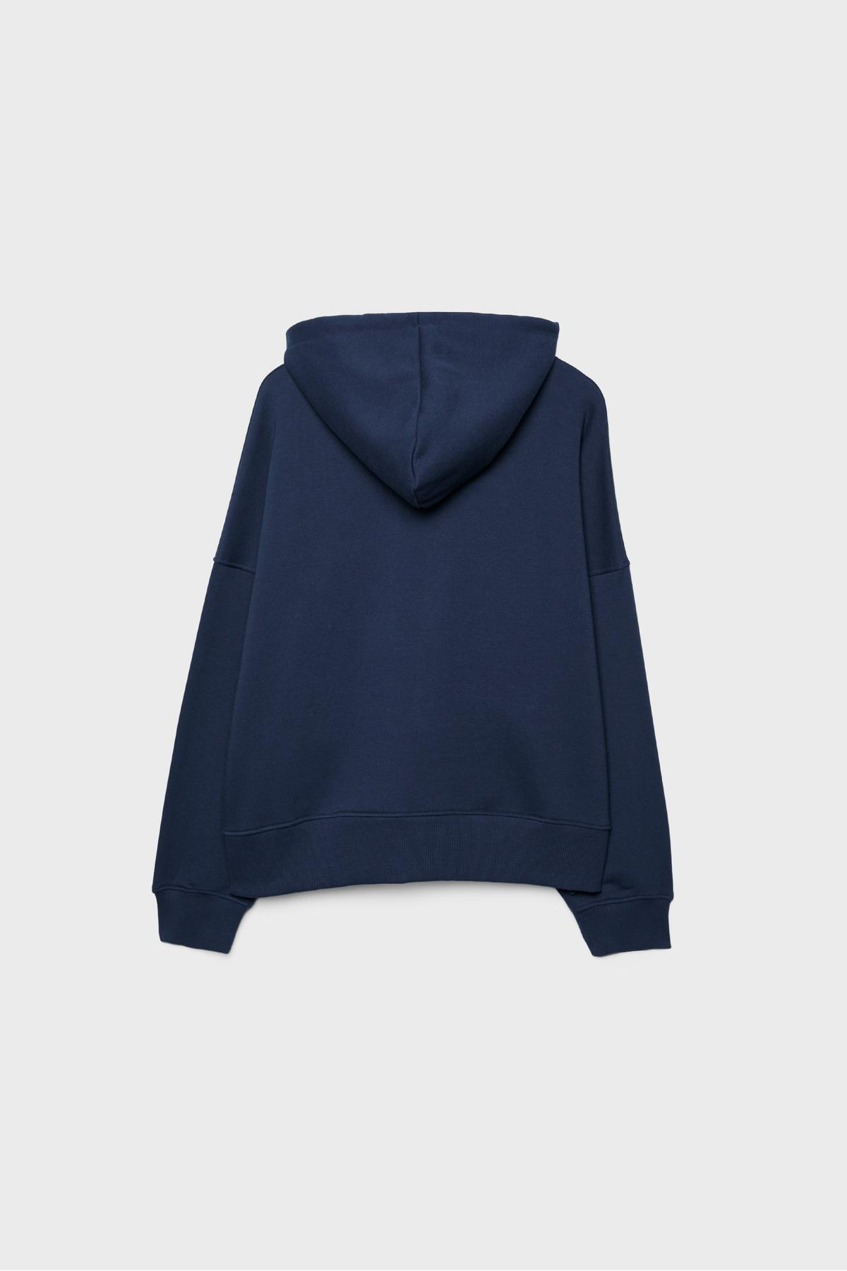 Stradivarius  Simli kapüşonlu sweatshirt - Görsel 6