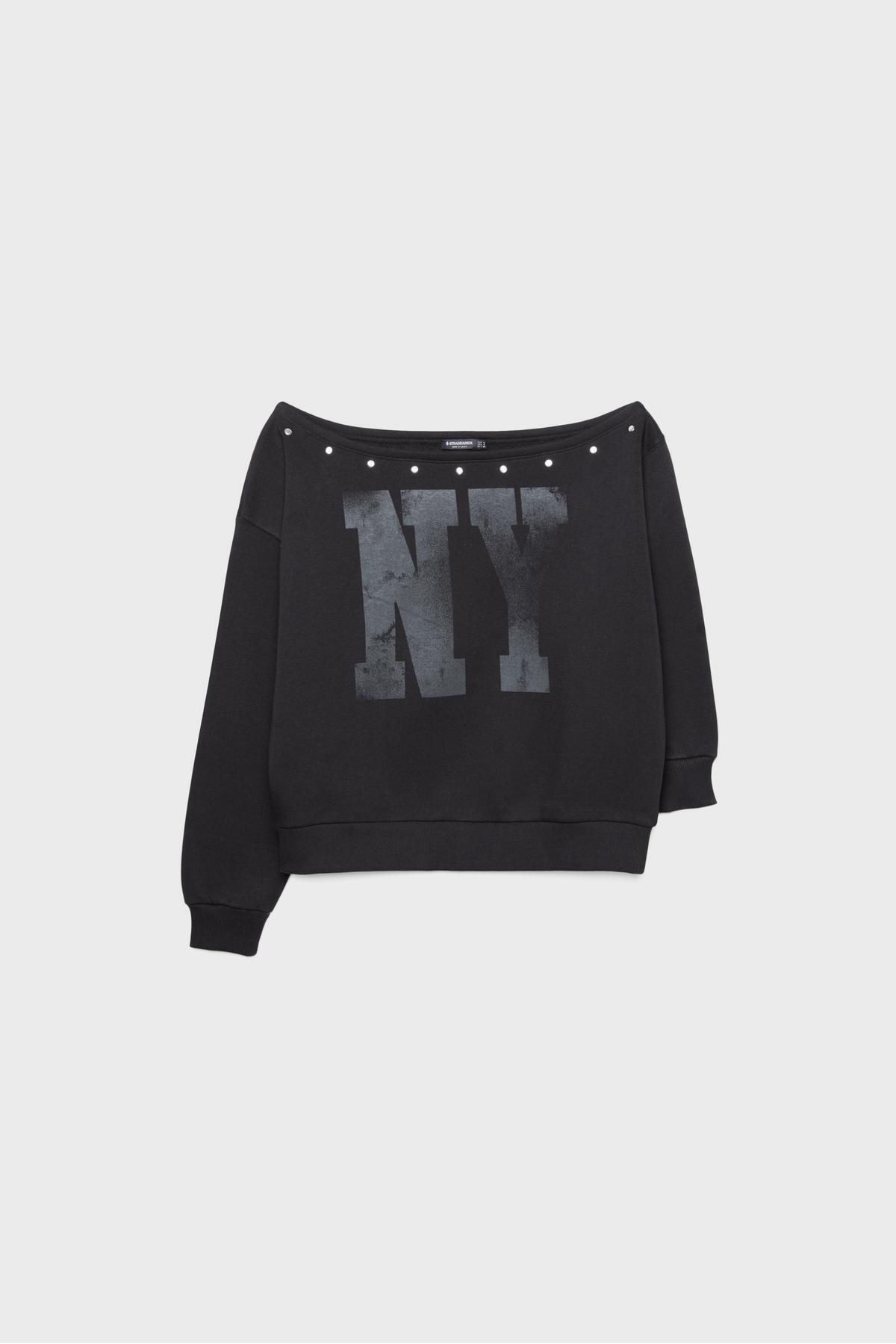 Stradivarius  Zımbalı sweatshirt - Görsel 5