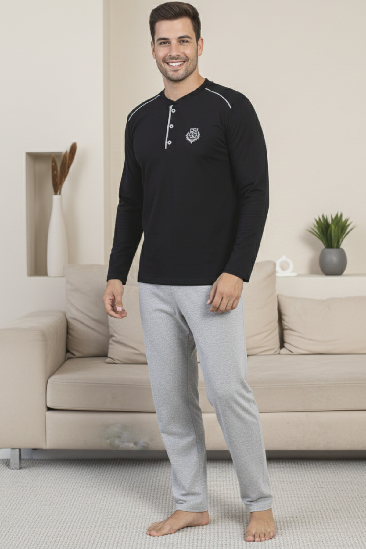 ELİTOL Pamuklu Soft Touch Erkek Pijama Takımı görsel 2