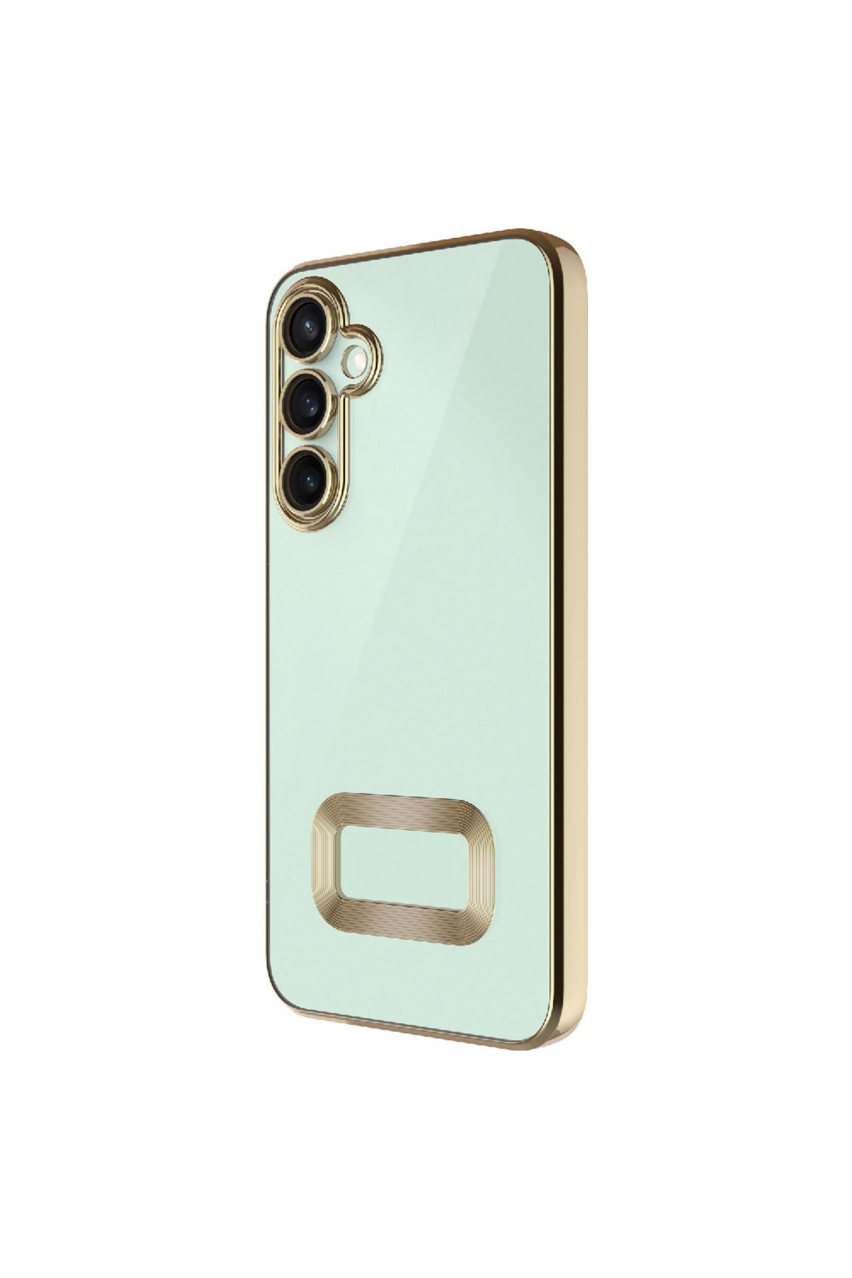 Galaxy A26 Kılıf Kamera Korumalı Logo Gösteren ASMA Omega Kapak - Gold