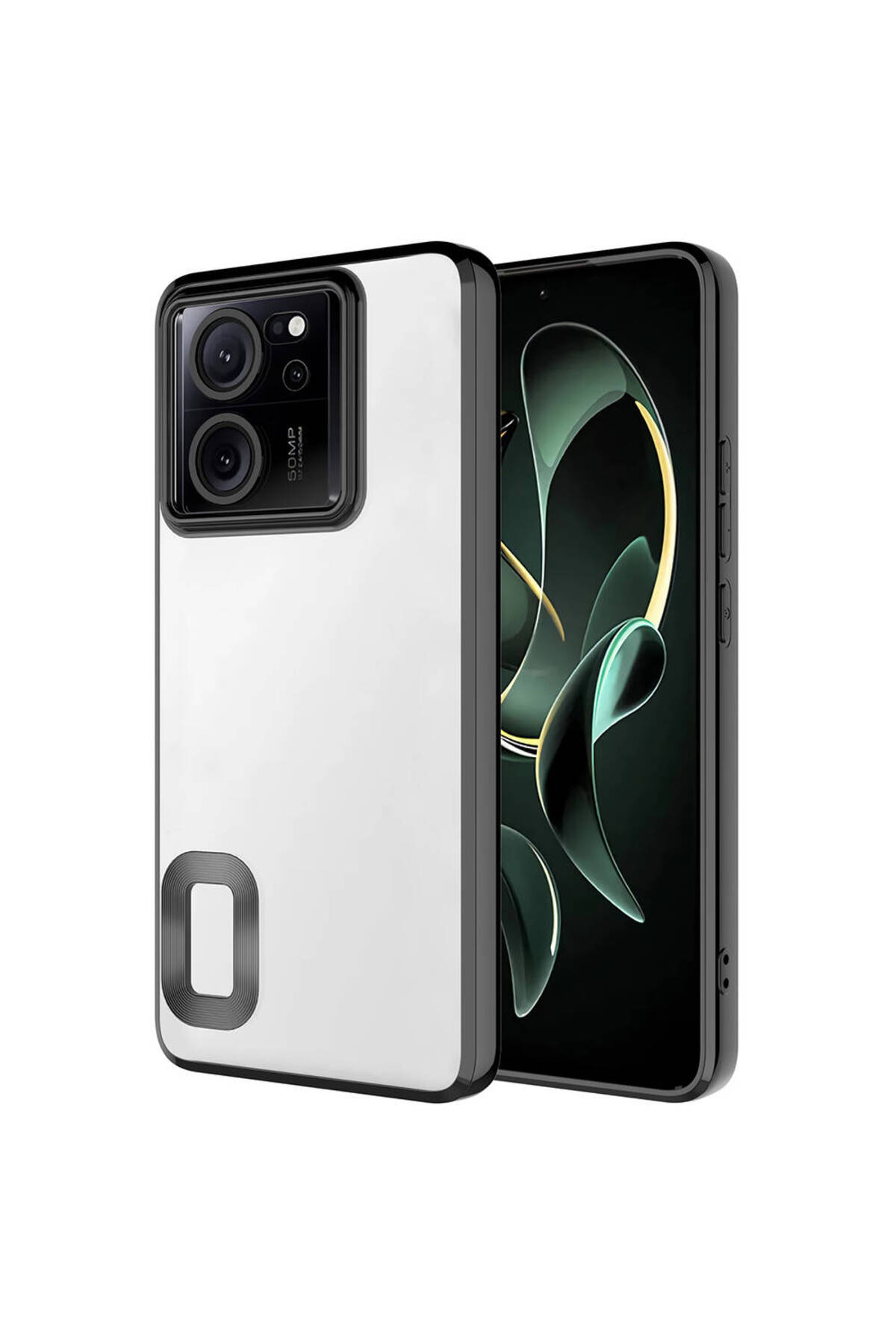 Mi 13T Pro Kılıf Kamera Korumalı Logo Gösteren ASMA Omega Kapak - Siyah