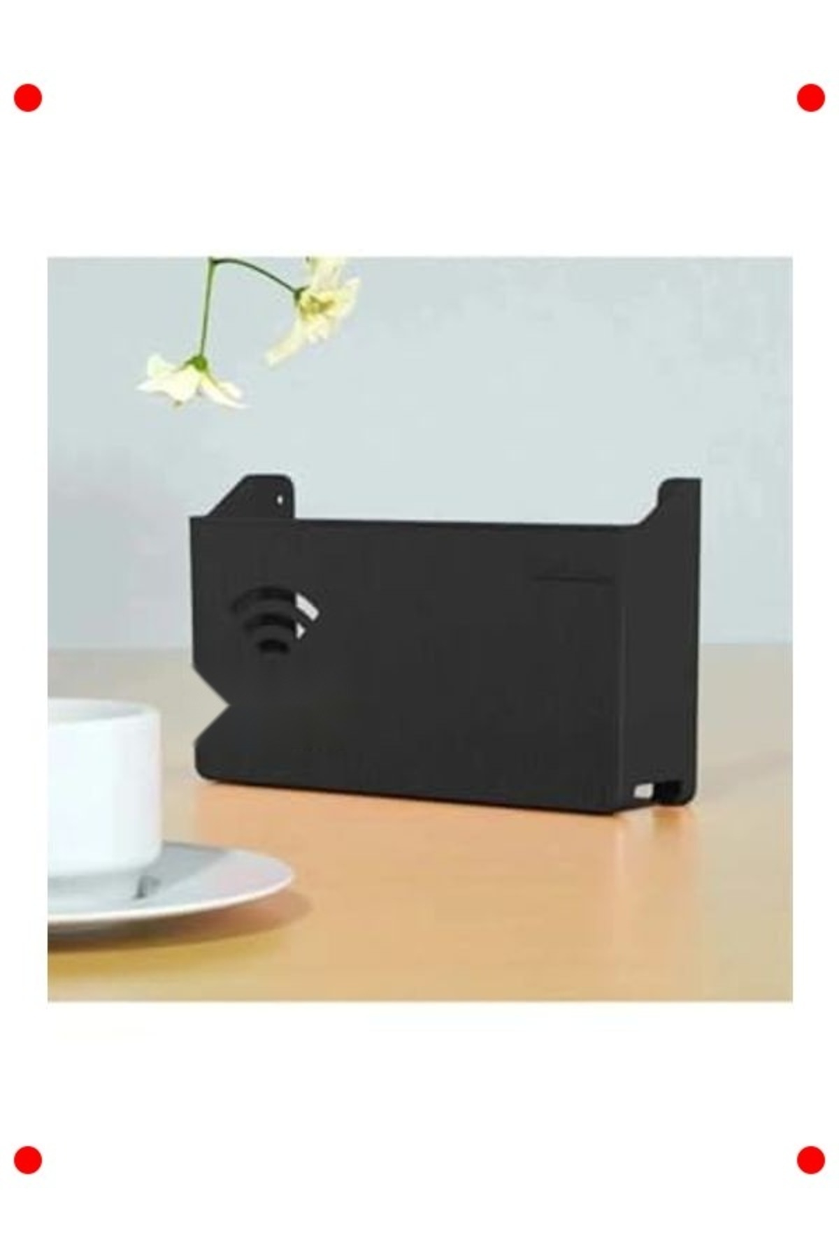 ulupazarlama Siyah Duvar Tipi Modem & Router Saklama Kutusu