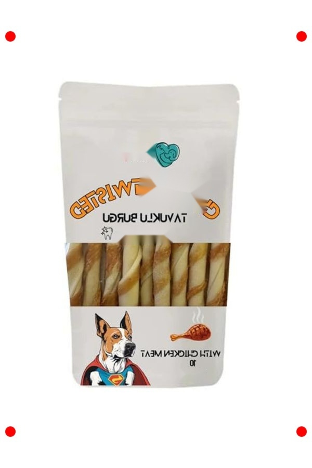Genel Markalar Tavuklu Burgu Köpek Ödülü – 10 Adet Çubuk
