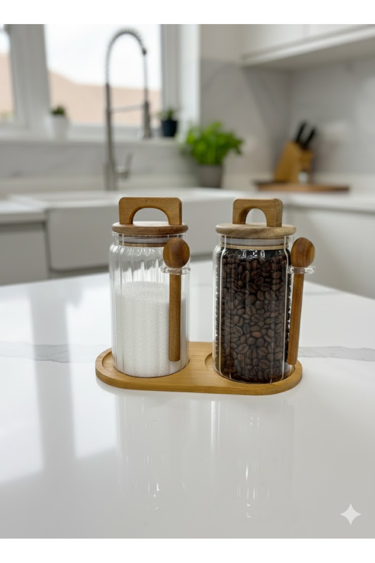 QBA 750 ML BOROSİLİKAT KAŞIKLI VE KAPAKLI 2`Lİ KAVANOZ - Fiyatı