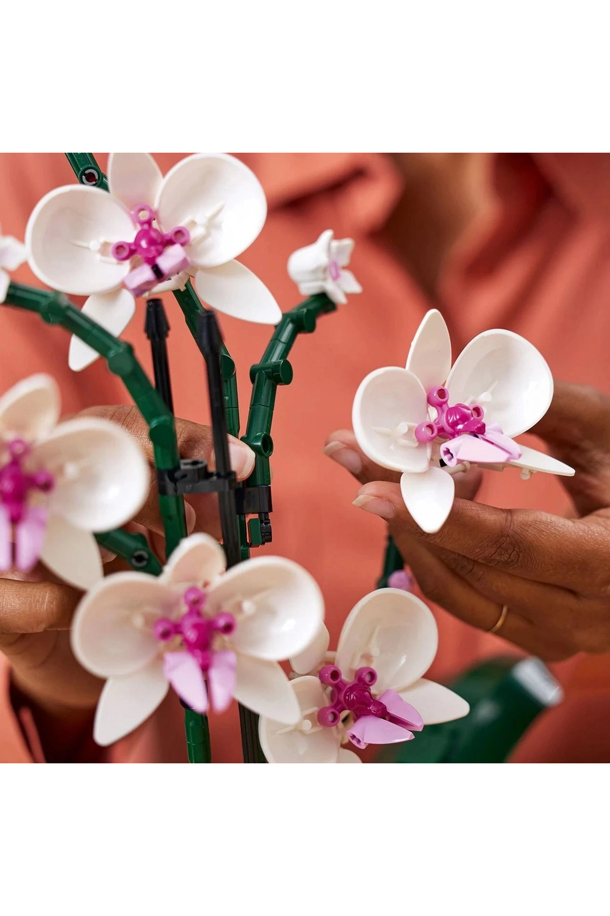 کیت ساختنی گلدان گل ارکیده تزئینی لگو ۱۰۳۱۱