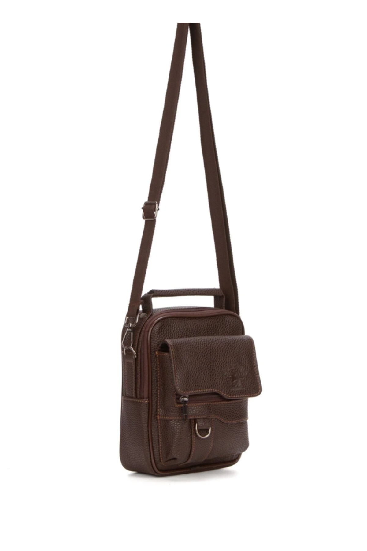 Newish Polo  Erkek Suni Deri Telefon Bölmeli Çapraz El Ve Omuz Çantası - Görsel 2