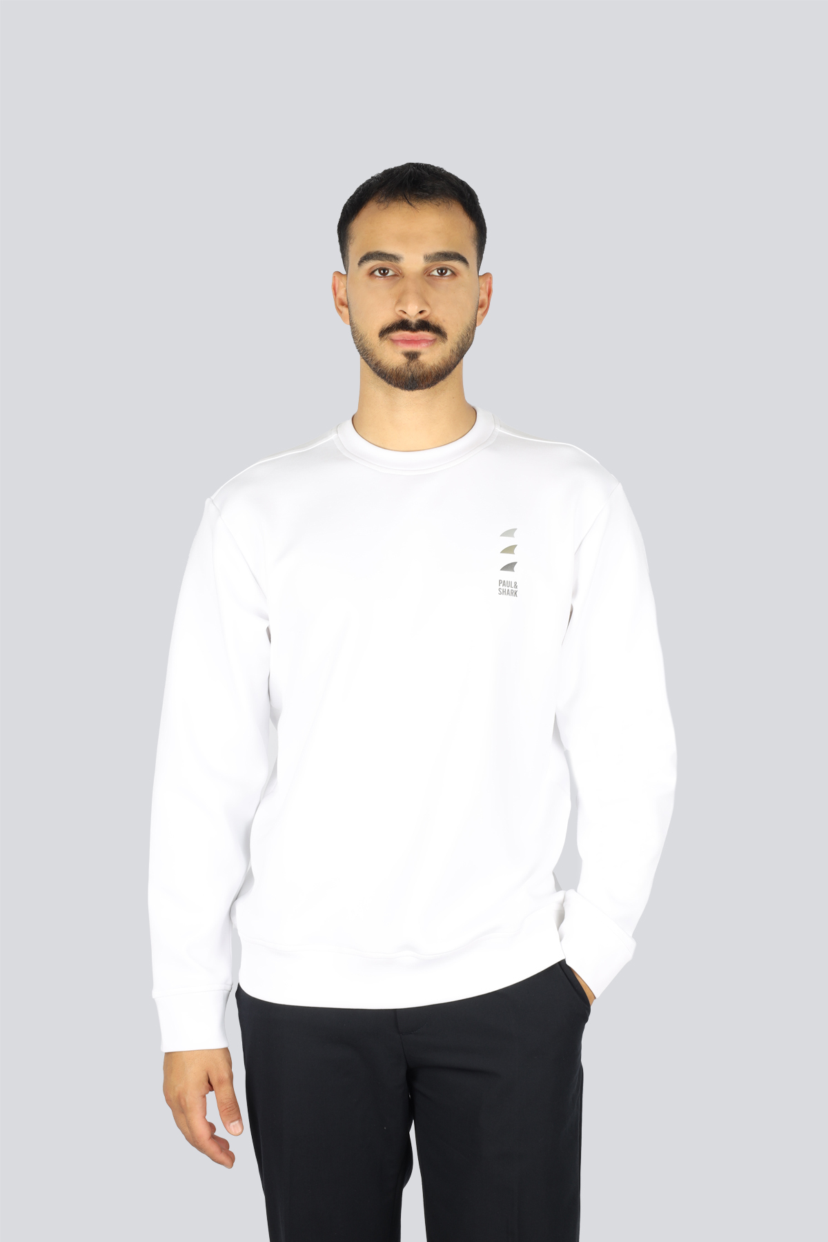 پال اند شارک سویشرت مردانه طرح‌دار یقه گرد، آستین بلند، طرح لوگودار، جنس نخی، کد ۱۵۳۱۱۸۶۲-۰۱۰