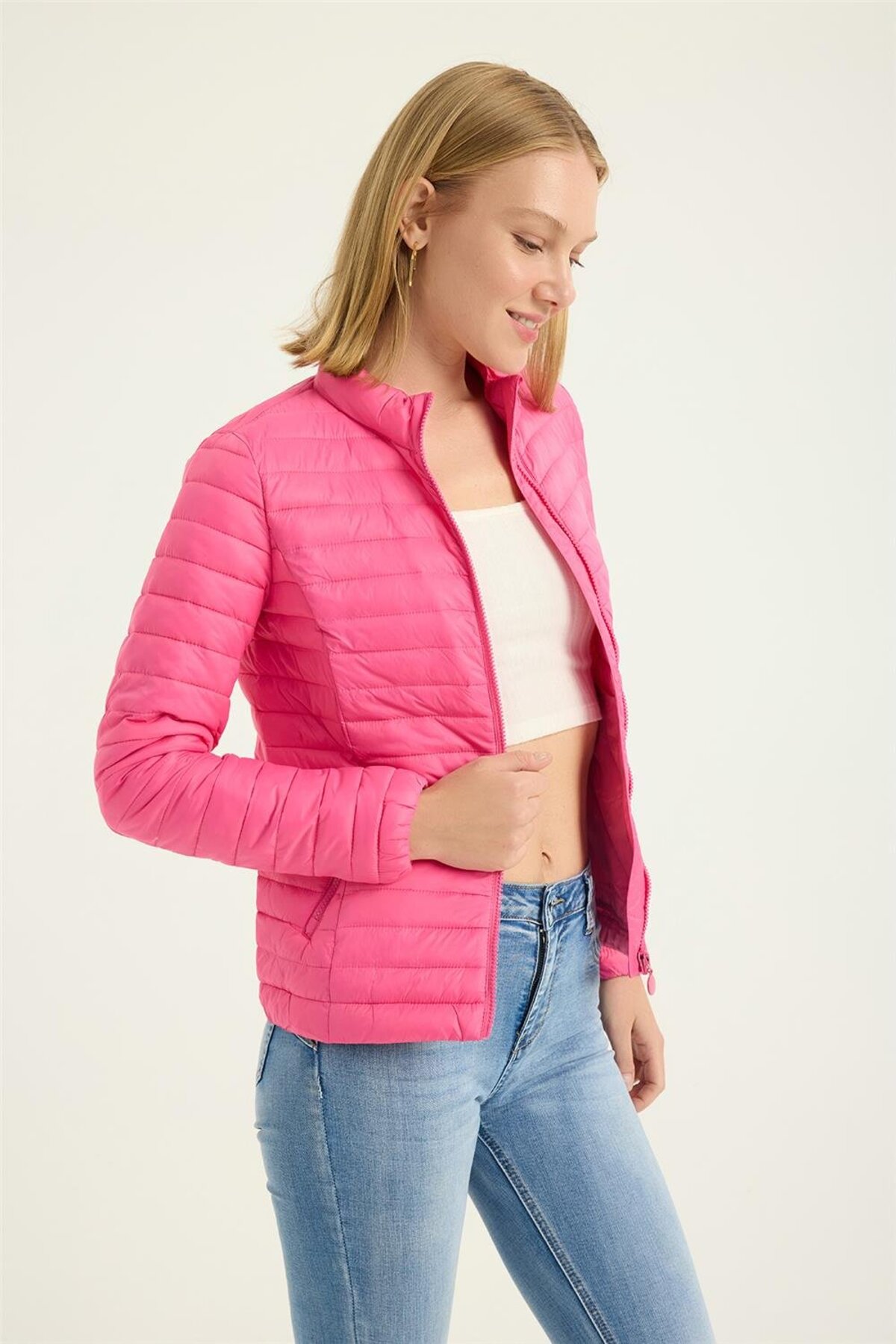 Home Store  Puffer Dik Yaka Mont - Görsel 3