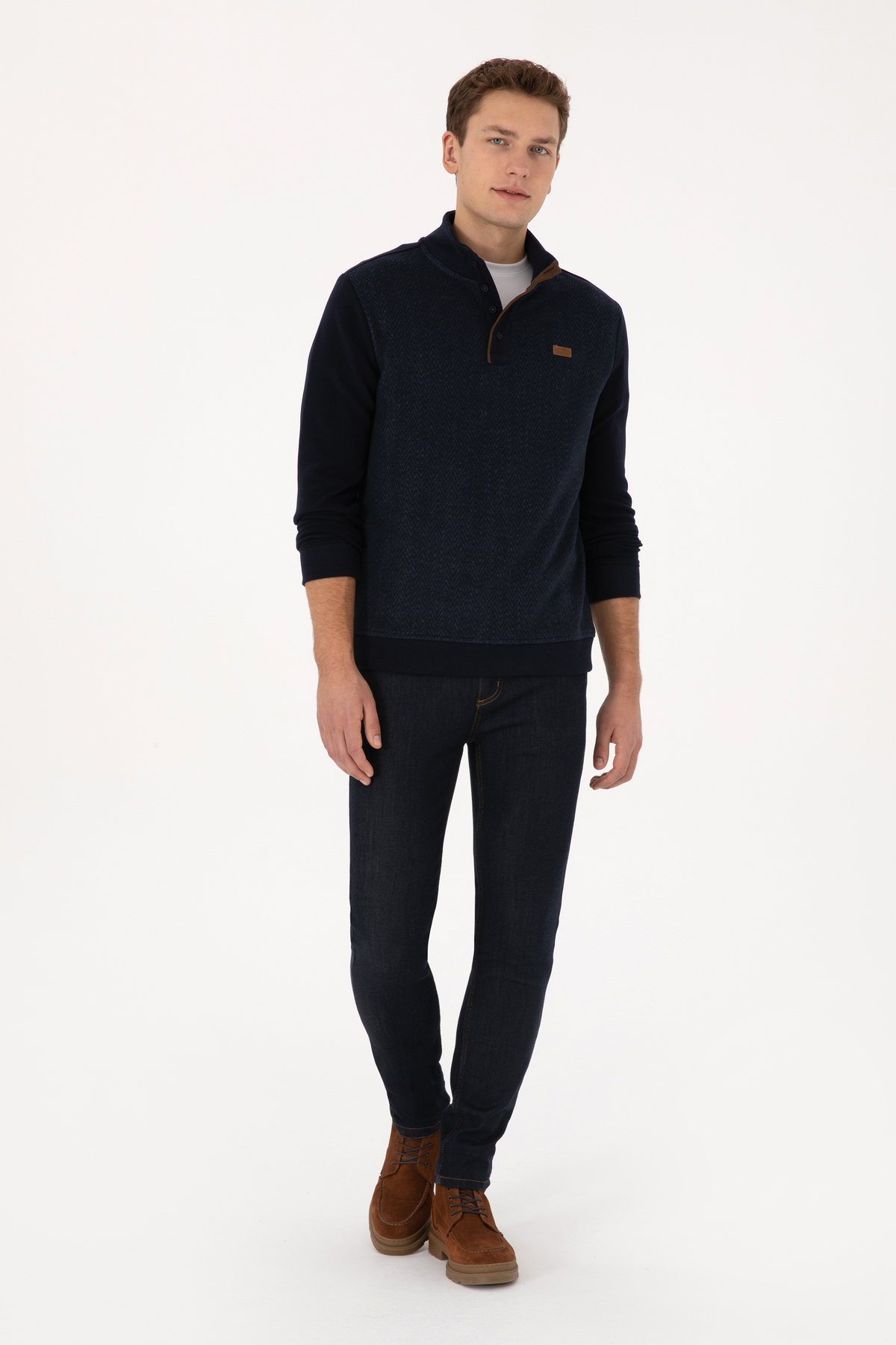 U.S. Polo Assn. Erkek Lacivert Sweatshirt 50309967-VR033 görsel 4