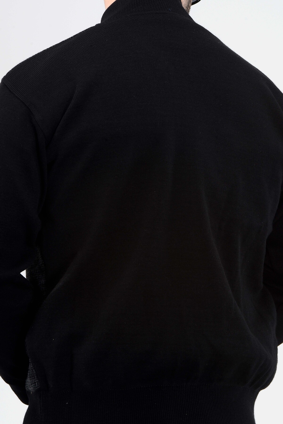 HEDEFNUR TEKSTİL  Erkek Baba ve Orta yaş Triko Örgü İçi Astarlı Akrilik Fermuarlı Kışlık Baba Hırka - Görsel 5