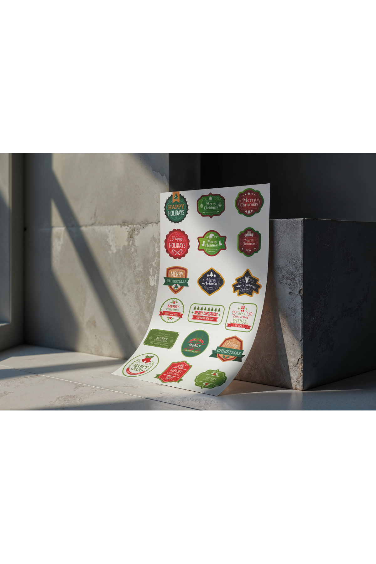SEÇ Merry Christmas Sticker Seti – 18'li | Happy Holidays Yılbaşı ...
