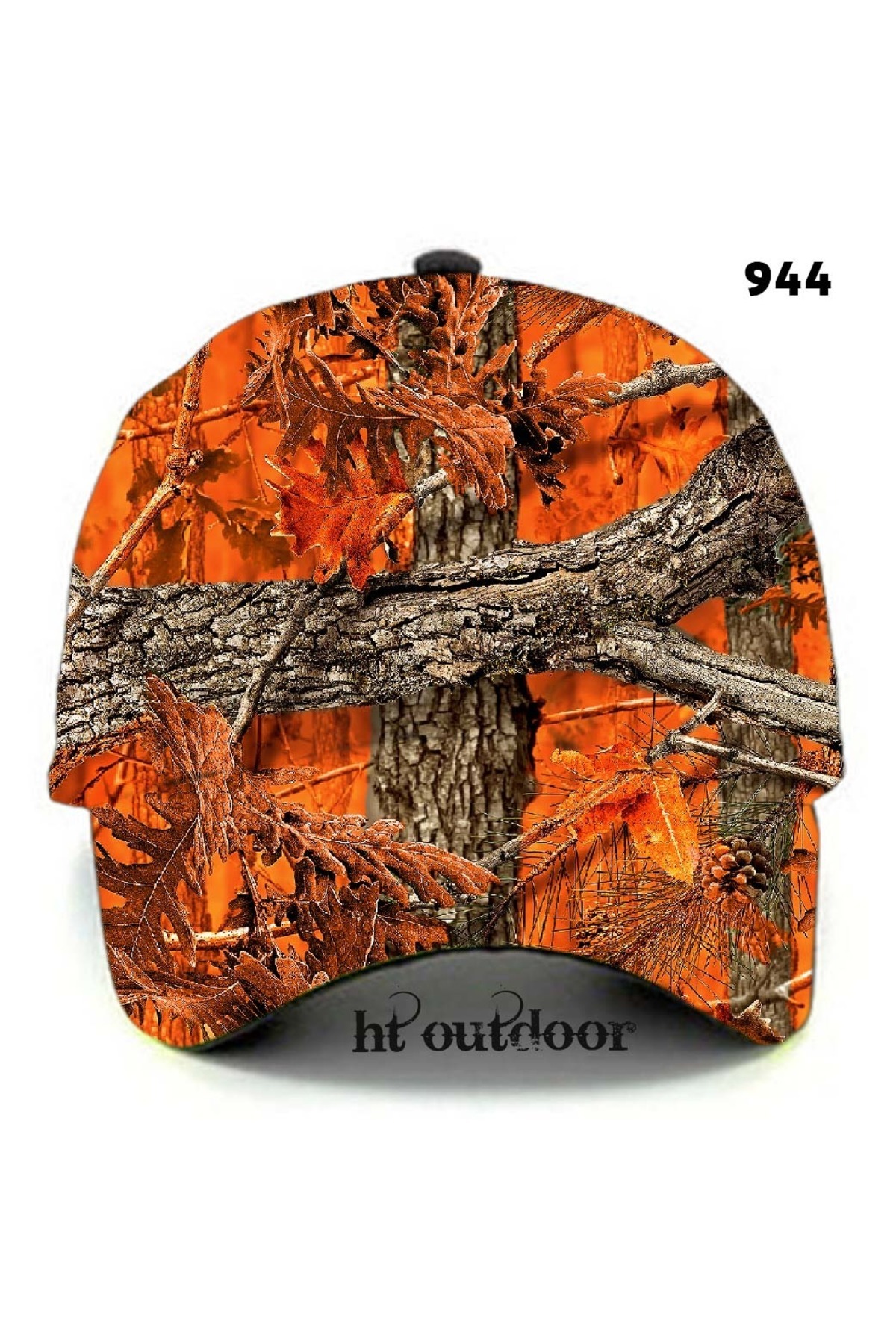 HT Outdoor Turuncu Ağaç Desenli Şapka