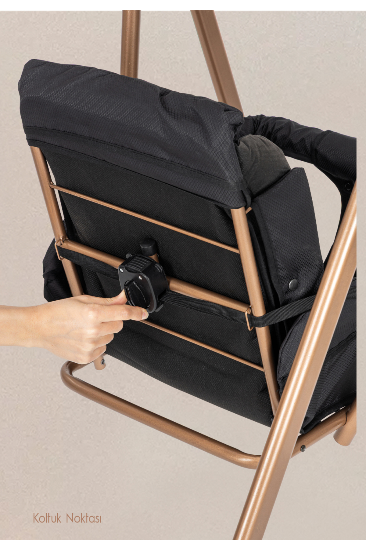 Rival RV128 Candy Mama Tepsili Bebek & Çocuk Salıncak Gold Kahve fotoğrafı 4 (önizleme)