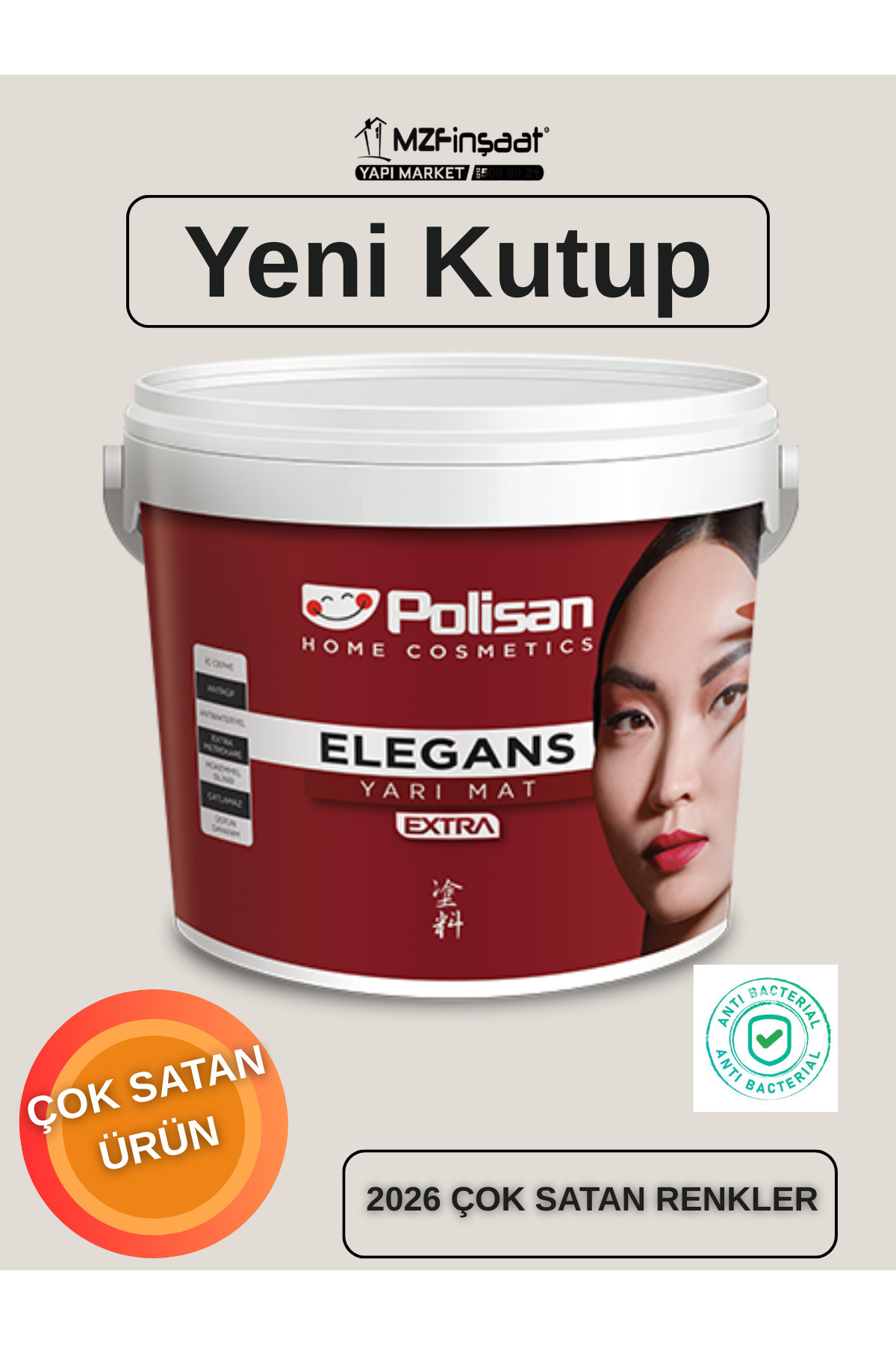 Elegance Extra Semi-Matte Anti-Mildew Interior Paint New Pole