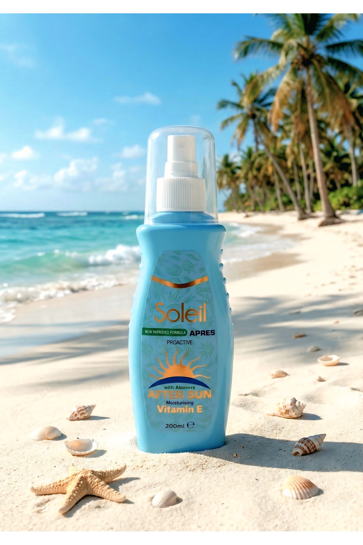 Perakende Güneş Sonrası Ferahlatıcı Sprey Losyon (After Sun) Aloe Vera & Vitamin E 200 Ml — KRM_2025005