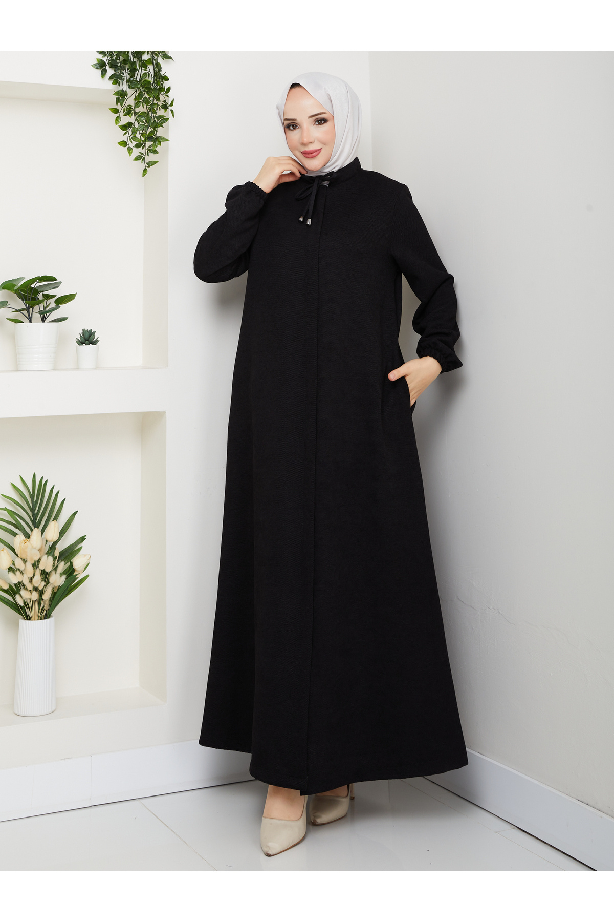 ECESSA FASHİON  Mira Salaş Fermuarlı Ferace - Görsel 5