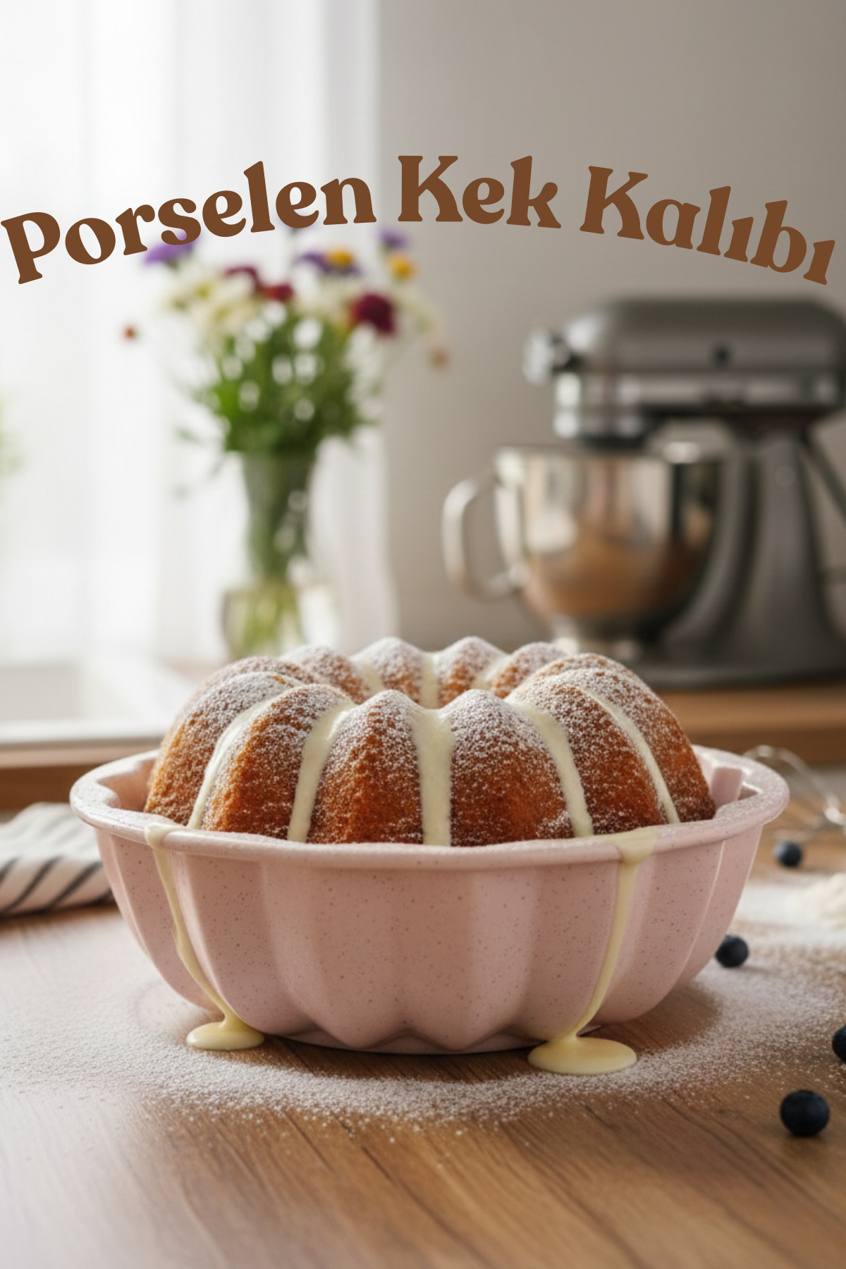 Kek Kalıbı Yanmaz Yapışmaz Porselen Kek Kalıbı — görsel 2