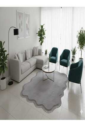 ALTUN CARPET MODERN PONPON SAÇAKLI PELÜŞ HALI KAYMAZ TABAN SALON HALI