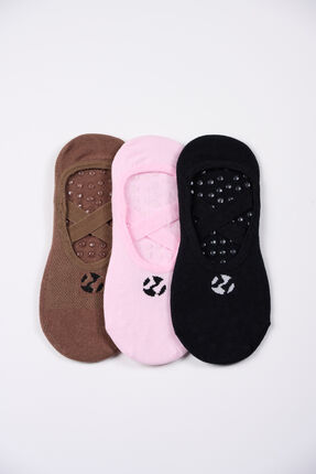 MONSIEUR CHAUSSETTE 3-Pack Pilates ve Yoga Çorabı - Kaydırmaz Taban