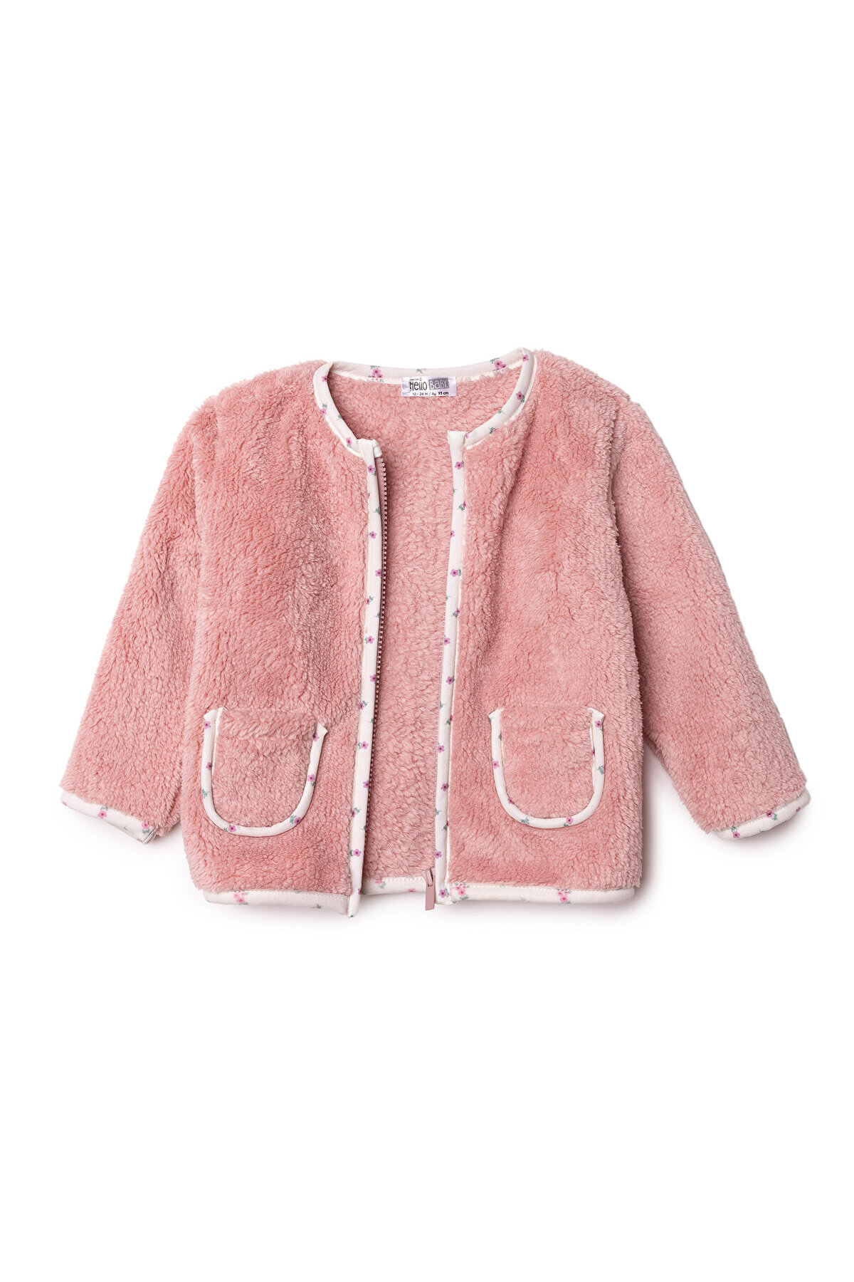 ebebek Hello Baby HelloBaby Kız Bebek Welsoft Hırka Bisiklet Yaka Uzun Kol fotoğrafı 3 (önizleme)