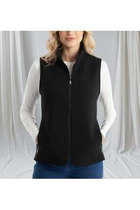 ahsetekstil siyah spor polar yelek