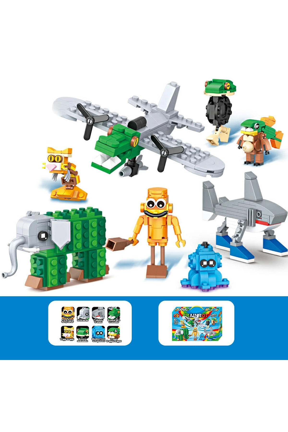 بلوک‌های ساختنی ایتالیایی دست‌ساز برای کودکان – ۴۳۸ قطعه بلوک ساختمانی برای پسران و دختران، هدیه کریسمس