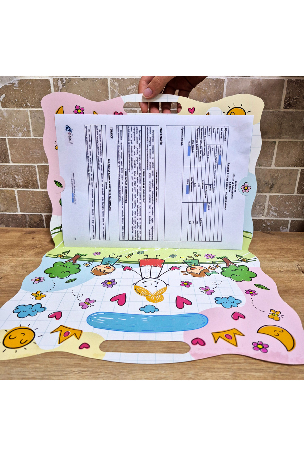 Etkinlikdenizi  Öğretmen Temalı Çantalı Gelişim Raporu Karne Kılıfı - Görsel 3