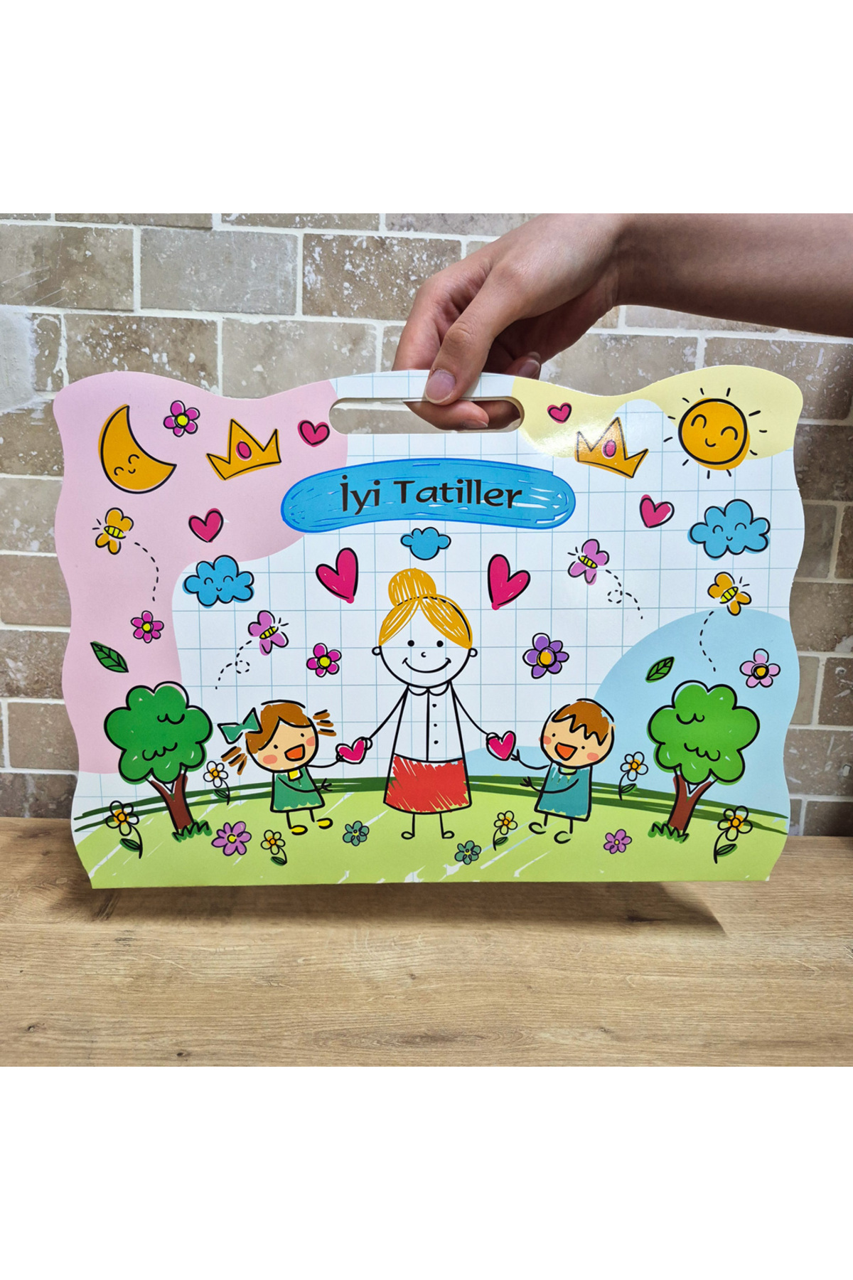 Etkinlikdenizi  Öğretmen Temalı Çantalı Gelişim Raporu Karne Kılıfı - Görsel 2