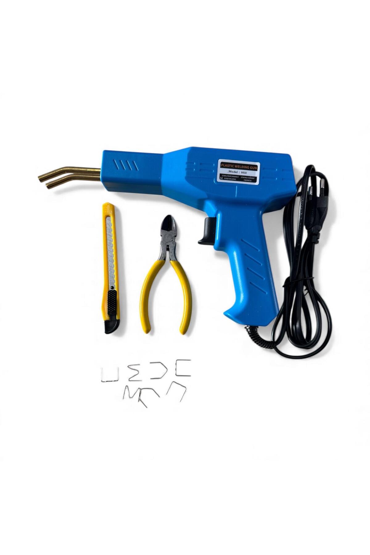 PROFESYONEL PLASTİK TAMİR KAYNAK TABANCASI SETİ (Hızlı Isınan – 4 Farklı Zımba Tipi – Çantalı)