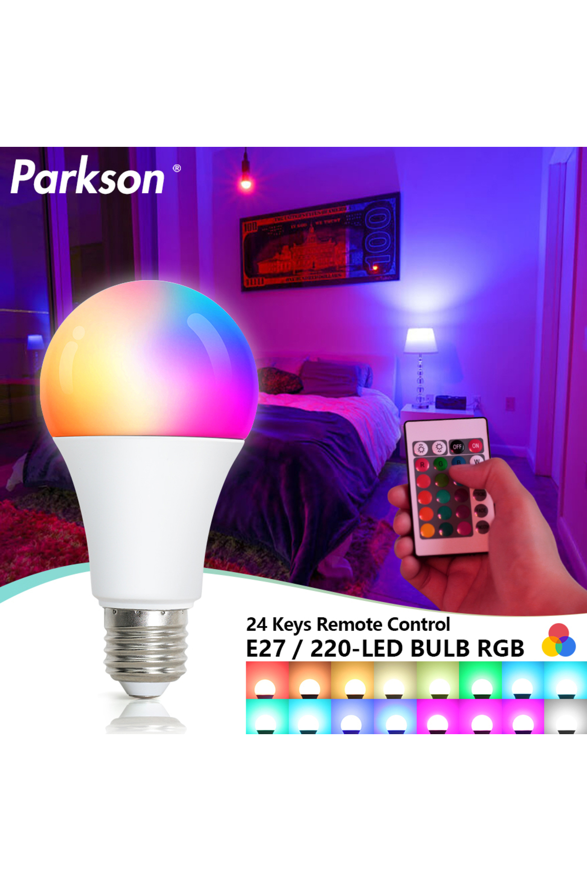 Choice 15W 220V E27 RGB LED Light Bulb Bombillas LED 5W 10W 15W IR Remote Con...
