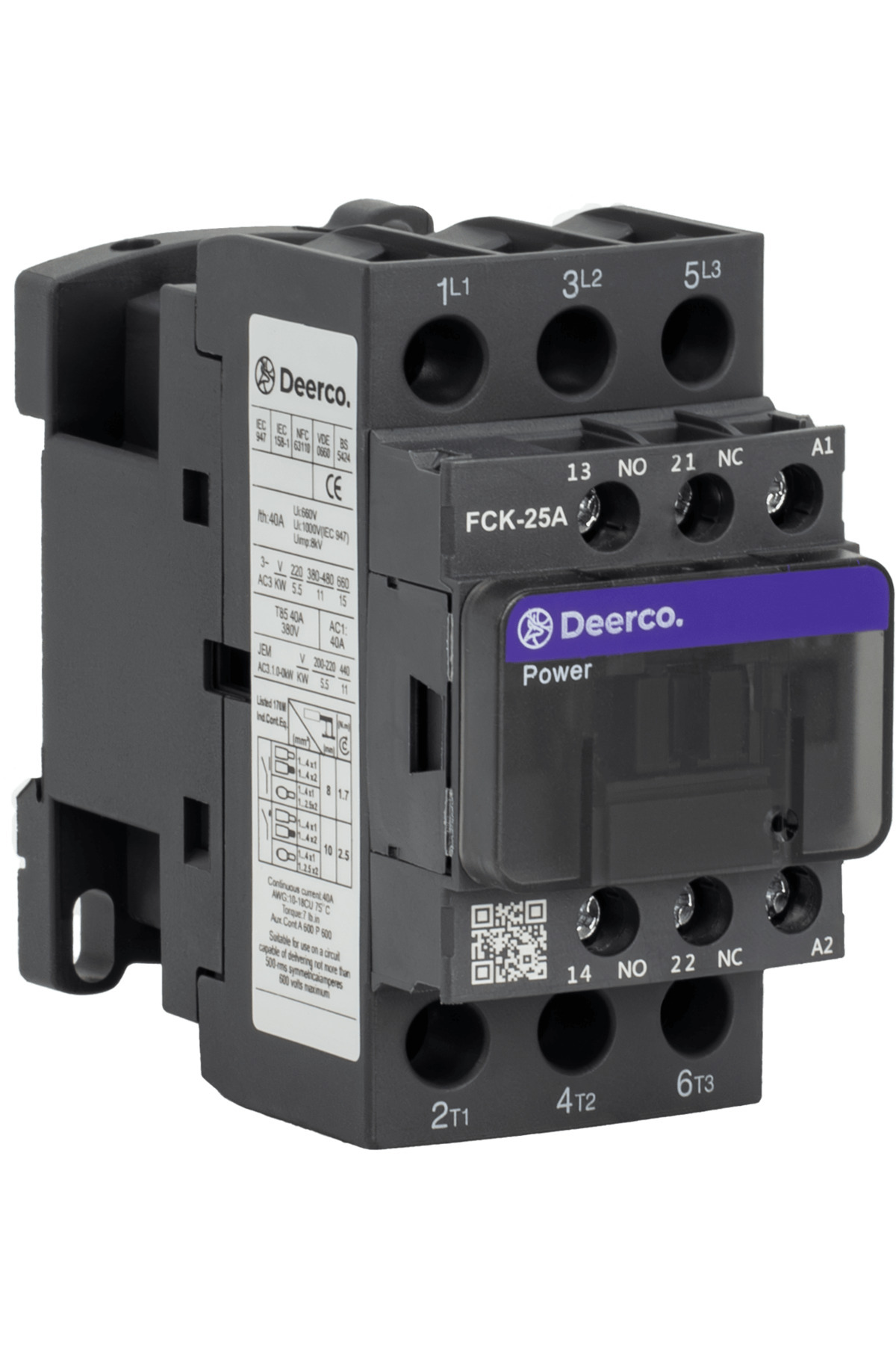 DEERCO 3 Kutuplu 18 Amper DC Raya Geçmeli Kontaktör