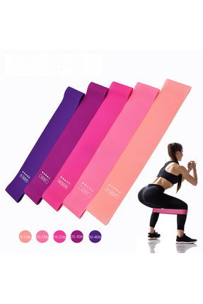 Arkagan 5li Pilates Egzersiz Bandı Seti, Pilates Egzersiz Bandı, 5li Aerobik ...