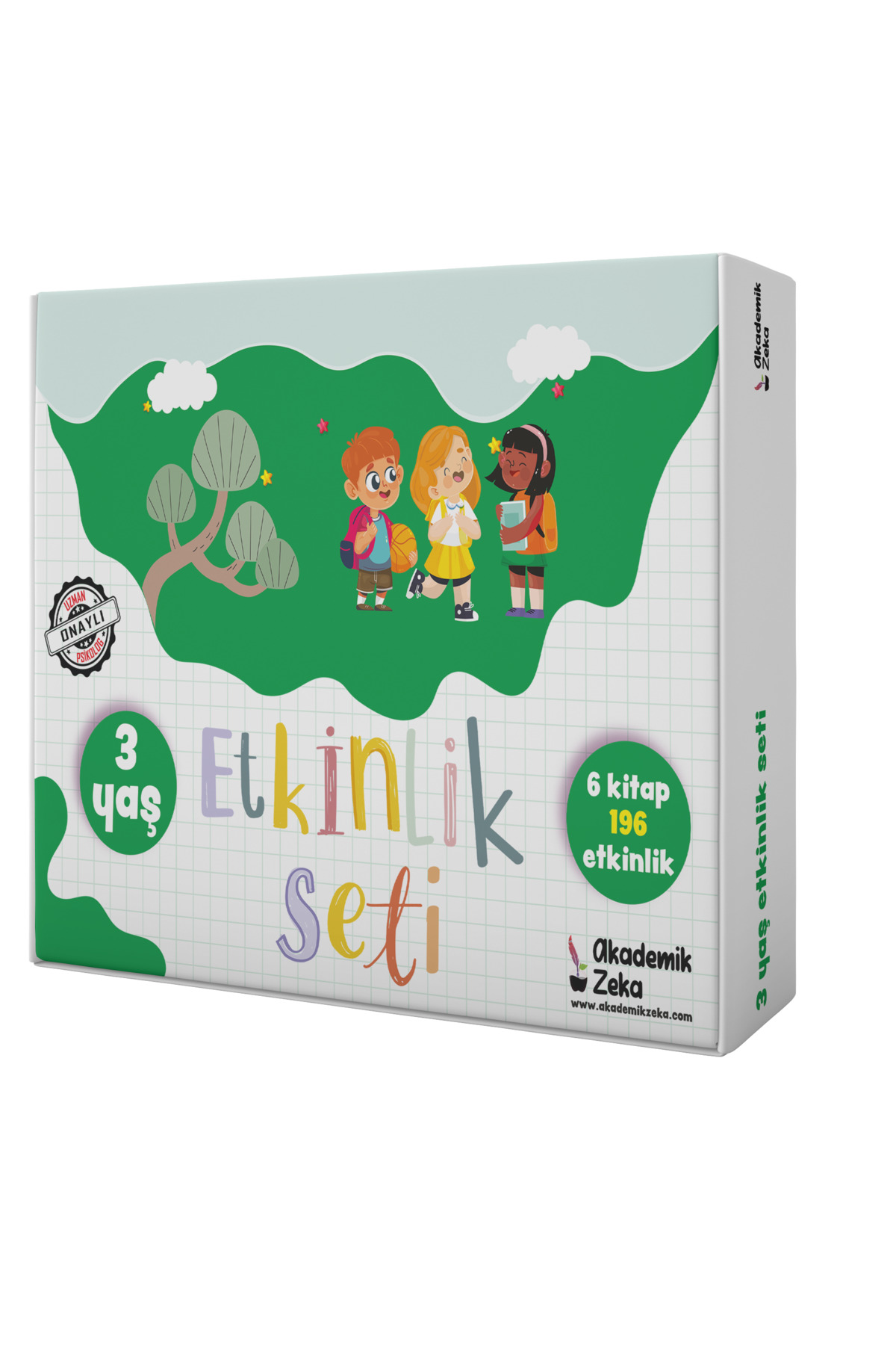 akademik zeka 3 Yaş Etkinlik Seti (6 KİTAP 196 ETKİNLİK) - İzli