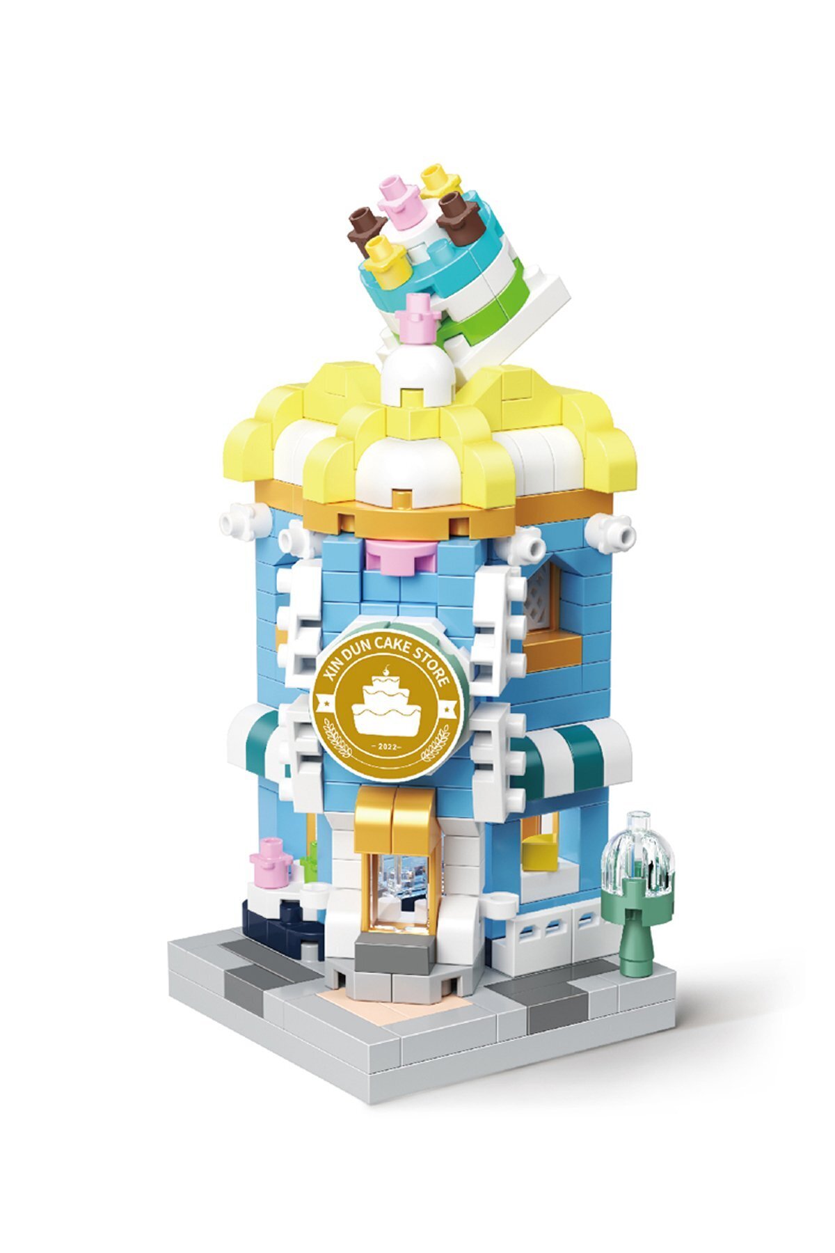 مجموعه ساختنی ۲۸۶ قطعهای کافه کیک – اسباببازی مینیبلوک قابل مونتاژ – مناسب سنین ۶ سال به بالا