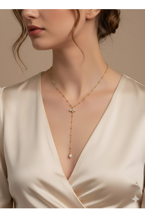 Madame Rosso Arı Figürlü Zirkon Taşlı Çelik Gold Küpe